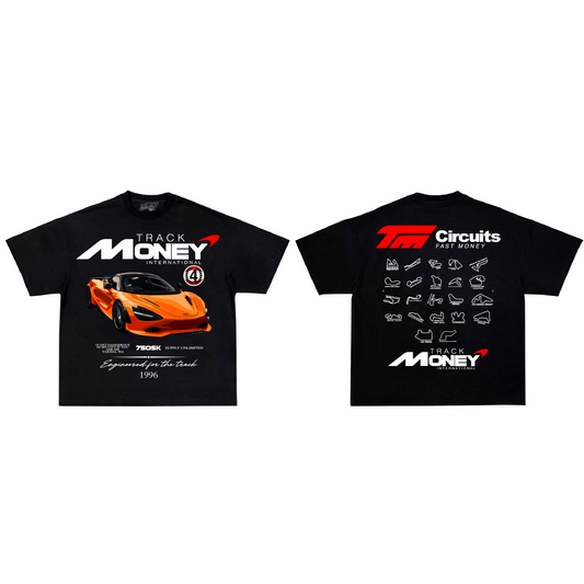 "F1 Track Money" Black Oversized Tee